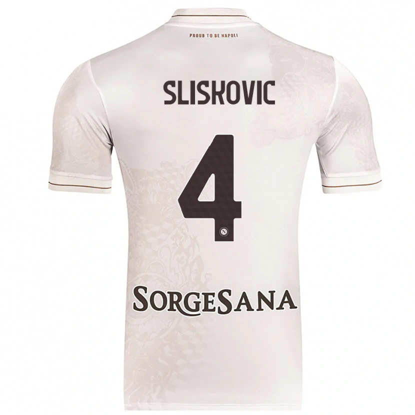 Danxen Femme Maillot Gloria Slišković #4 Champagne Marron Tenues Extérieur 2025/26 T-Shirt