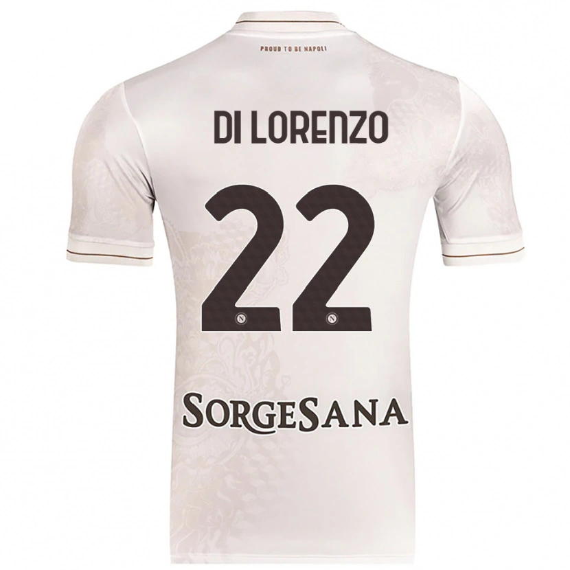 Danxen Femme Maillot Giovanni Di Lorenzo #22 Champagne Marron Tenues Extérieur 2025/26 T-Shirt