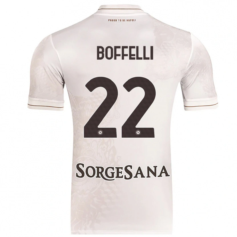 Danxen Femme Maillot Valerio Boffelli #22 Champagne Marron Tenues Extérieur 2025/26 T-Shirt