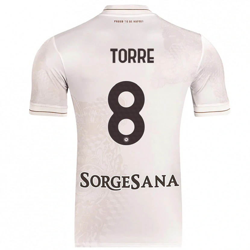 Danxen Femme Maillot Christian Torre #8 Champagne Marron Tenues Extérieur 2025/26 T-Shirt