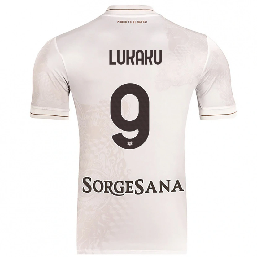 Danxen Femme Maillot Romelu Lukaku #9 Champagne Marron Tenues Extérieur 2025/26 T-Shirt