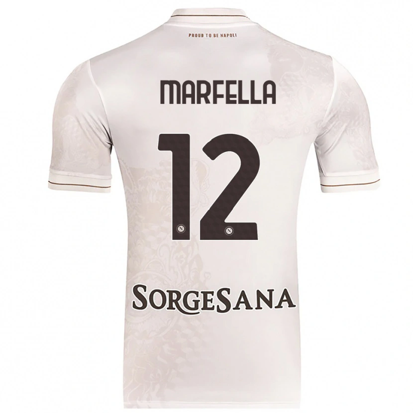 Danxen Femme Maillot Davide Marfella #12 Champagne Marron Tenues Extérieur 2025/26 T-Shirt