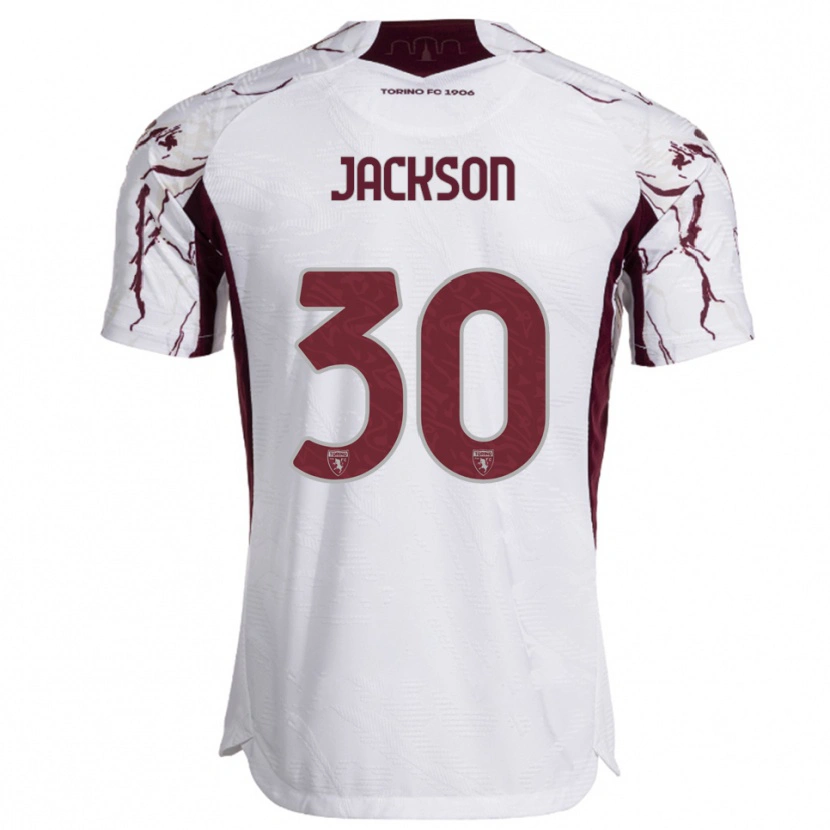 Danxen Femme Maillot Michael Jackson #30 Blanc Bourgogne Tenues Extérieur 2025/26 T-Shirt