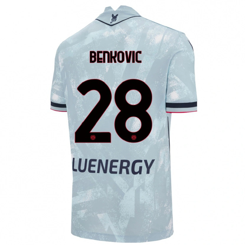 Danxen Femme Maillot Filip Benkovic #28 Bleu Clair Noir Tenues Extérieur 2025/26 T-Shirt