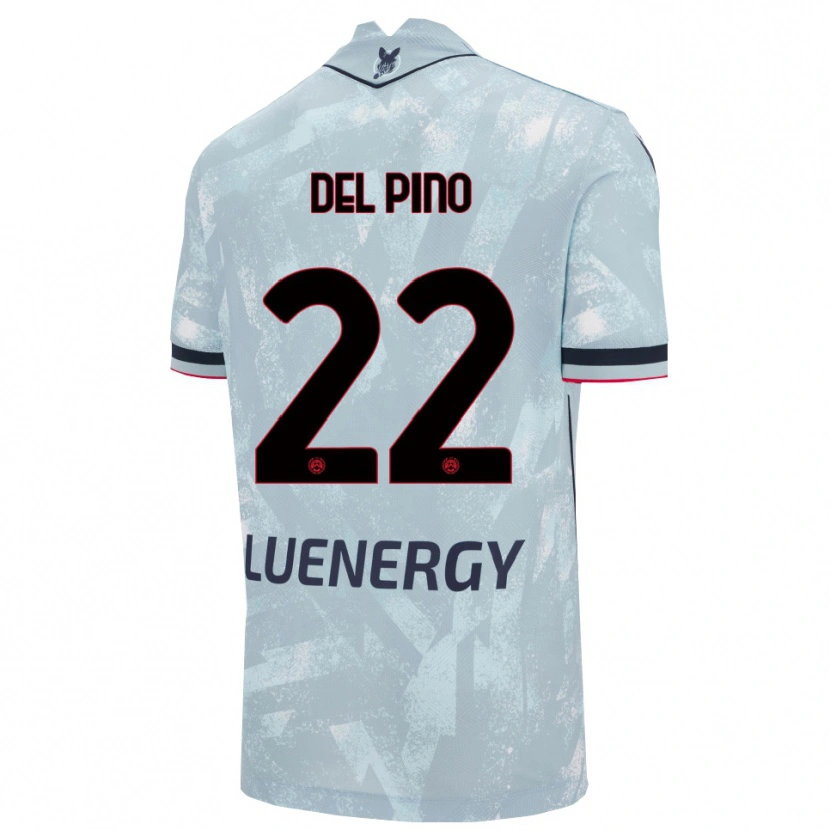 Danxen Femme Maillot Lorenzo Del Pino #22 Bleu Clair Noir Tenues Extérieur 2025/26 T-Shirt