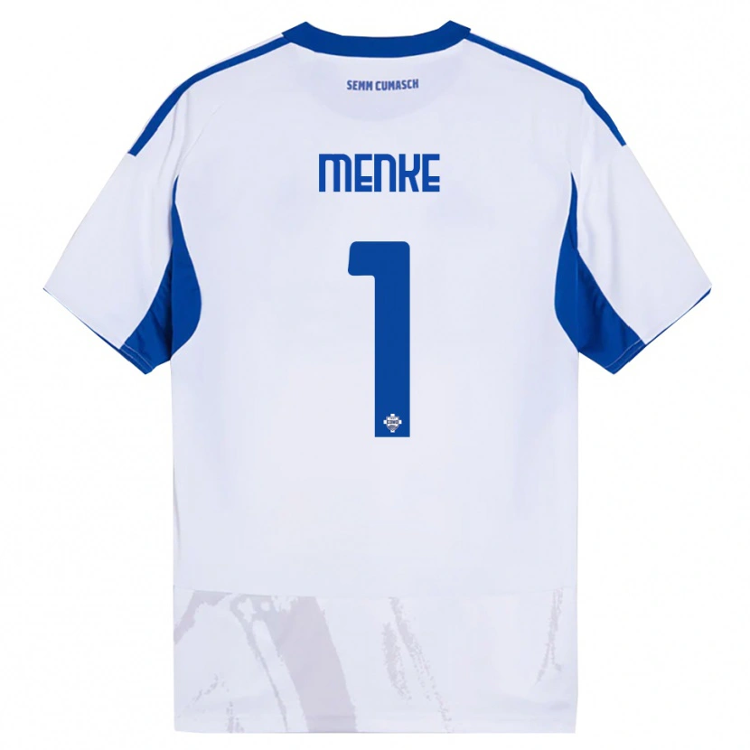 Danxen Femme Maillot Henrique Menke #1 Blanc Bleu Tenues Extérieur 2025/26 T-Shirt