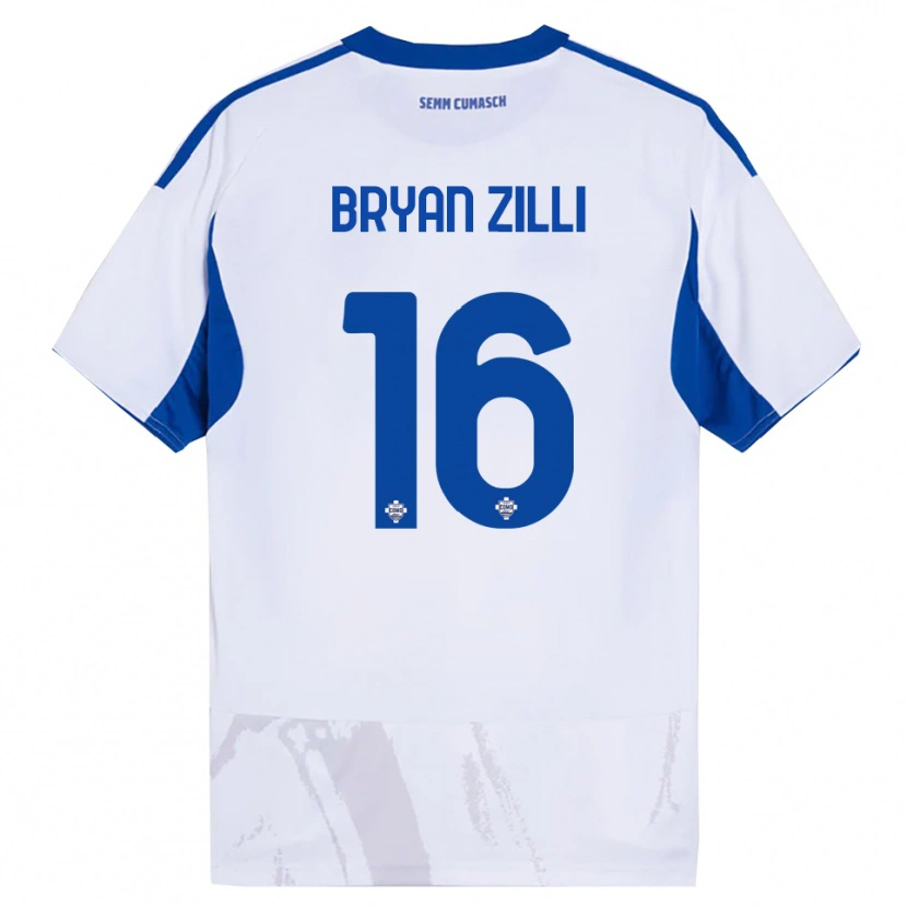 Danxen Femme Maillot Rocco Bryan Zilli #16 Blanc Bleu Tenues Extérieur 2025/26 T-Shirt