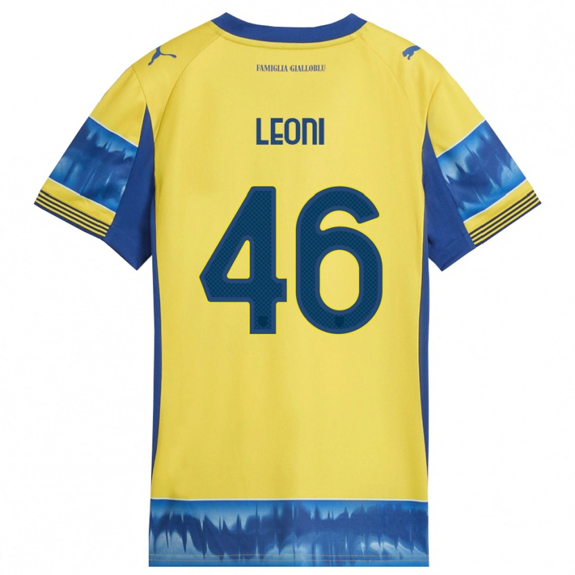 Danxen Femme Maillot Giovanni Leoni #46 Jaune Bleu Tenues Extérieur 2025/26 T-Shirt