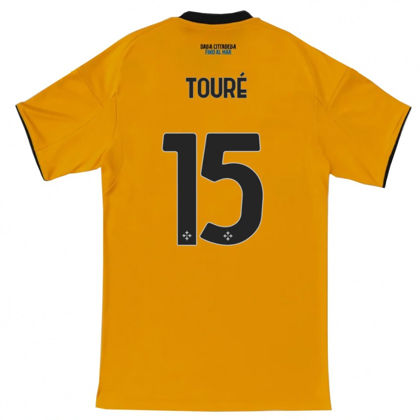 Danxen Femme Maillot Idrissa Touré #15 Orange Bleu Tenues Extérieur 2025/26 T-Shirt