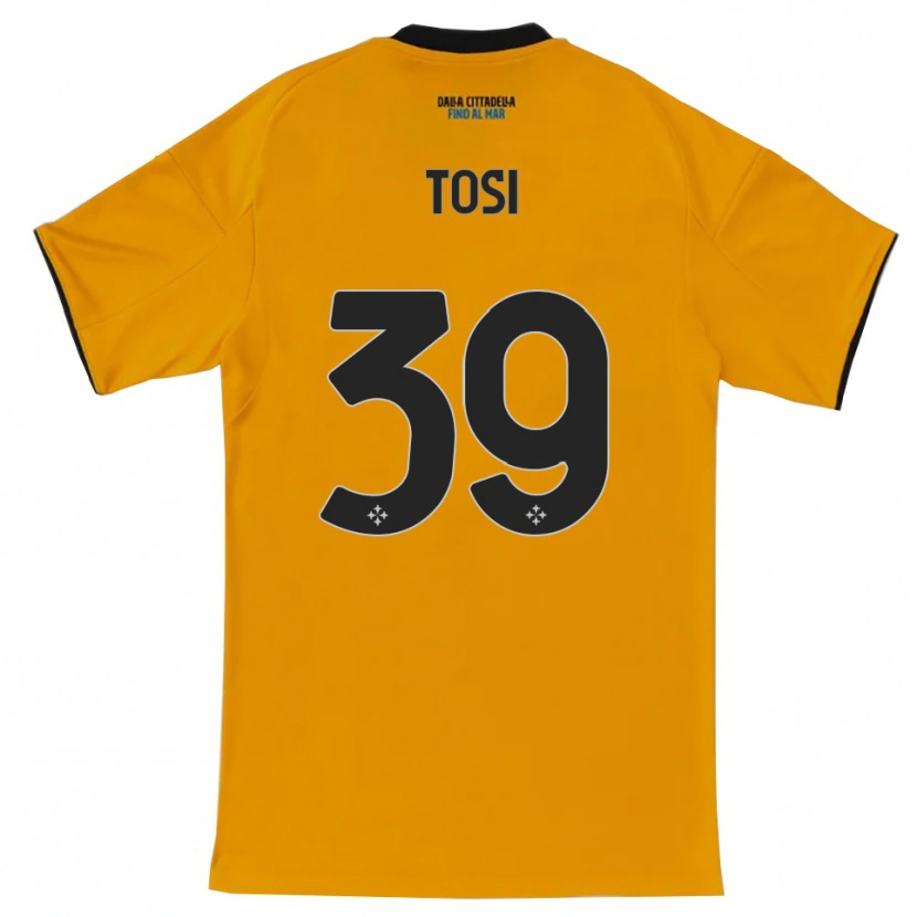 Danxen Femme Maillot Lorenzo Tosi #39 Orange Bleu Tenues Extérieur 2025/26 T-Shirt