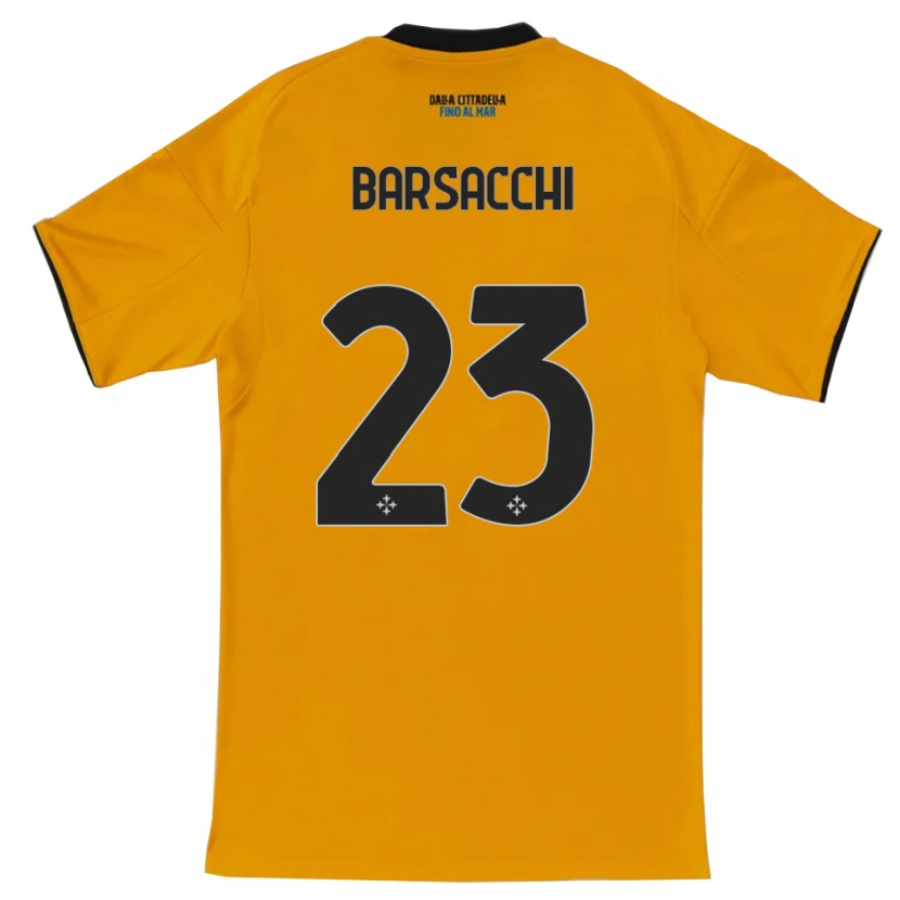 Danxen Femme Maillot Cristian Barsacchi #23 Orange Bleu Tenues Extérieur 2025/26 T-Shirt