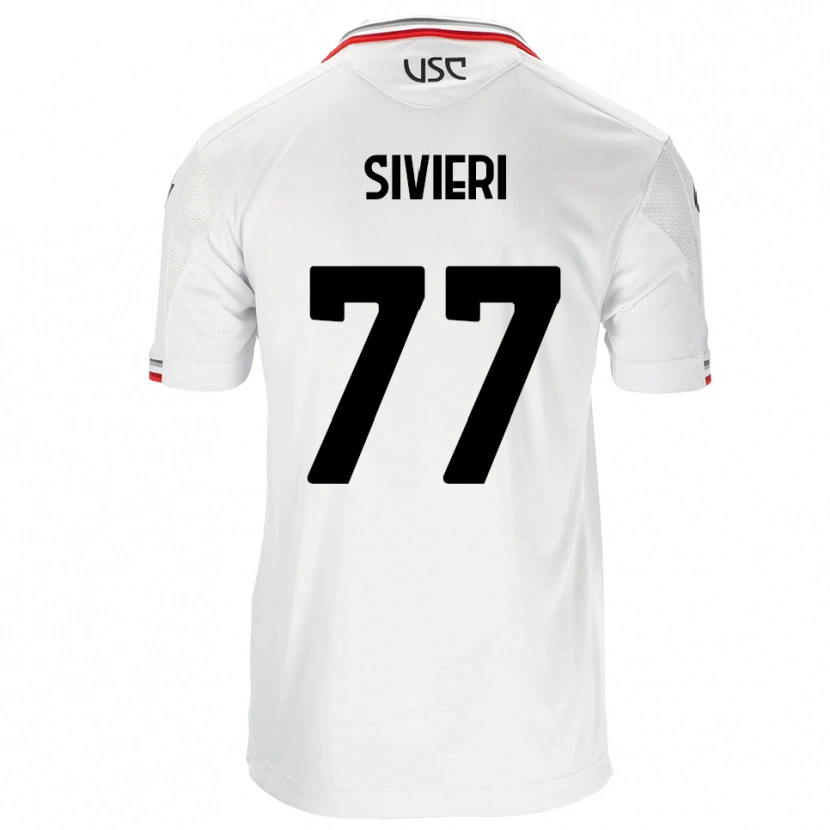 Danxen Femme Maillot Lorenzo Sivieri #77 Blanc Rouge Tenues Extérieur 2025/26 T-Shirt