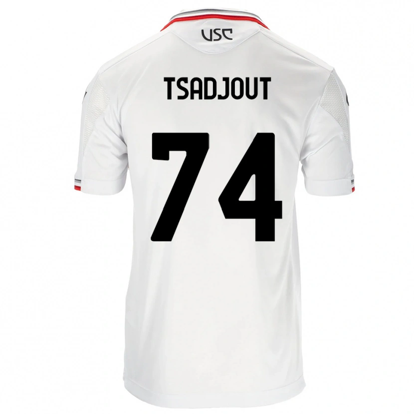 Danxen Femme Maillot Frank Tsadjout #74 Blanc Rouge Tenues Extérieur 2025/26 T-Shirt