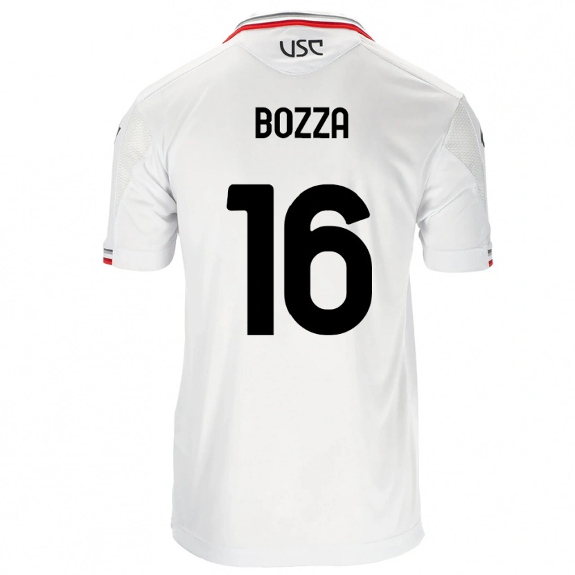 Danxen Femme Maillot Mattia Bozza #16 Blanc Rouge Tenues Extérieur 2025/26 T-Shirt