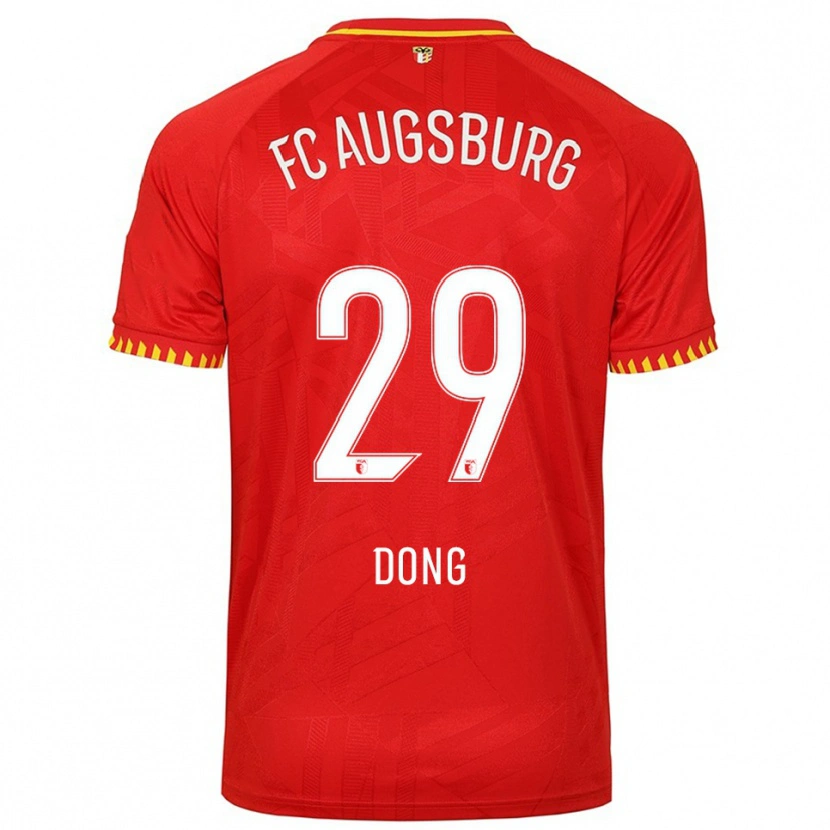 Danxen Femme Maillot Kyliane Dong #29 Rouge Jaune Tenues Extérieur 2025/26 T-Shirt