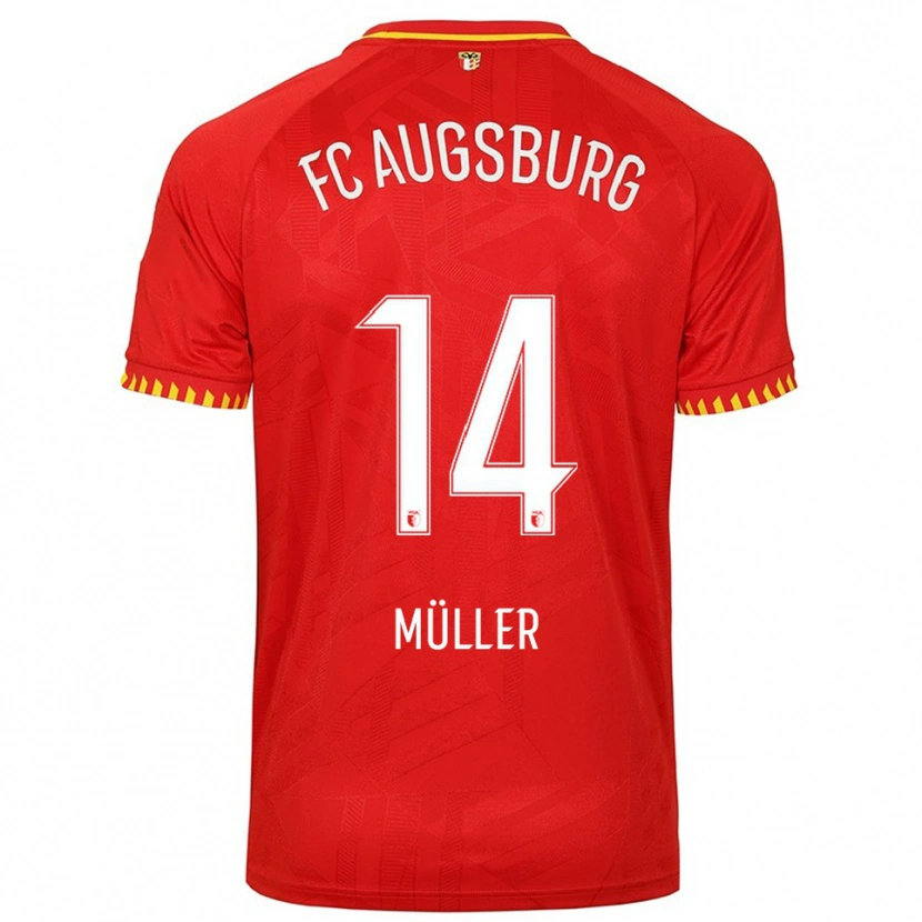 Danxen Femme Maillot Mato Müller #14 Rouge Jaune Tenues Extérieur 2025/26 T-Shirt