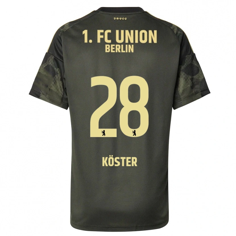 Danxen Femme Maillot Leonie Köster #28 Vert Foncé Noir Tenues Extérieur 2025/26 T-Shirt