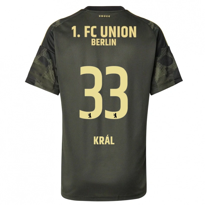 Danxen Femme Maillot Alex Král #33 Vert Foncé Noir Tenues Extérieur 2025/26 T-Shirt