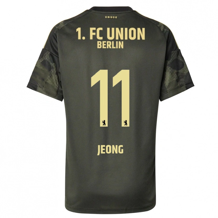 Danxen Femme Maillot Woo-Yeong Jeong #11 Vert Foncé Noir Tenues Extérieur 2025/26 T-Shirt