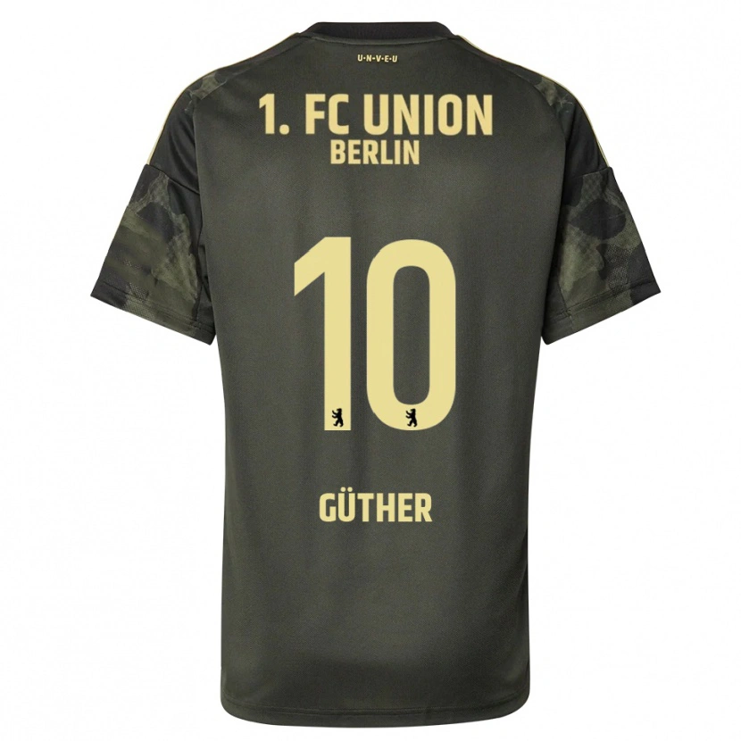 Danxen Femme Maillot Linus Güther #10 Vert Foncé Noir Tenues Extérieur 2025/26 T-Shirt