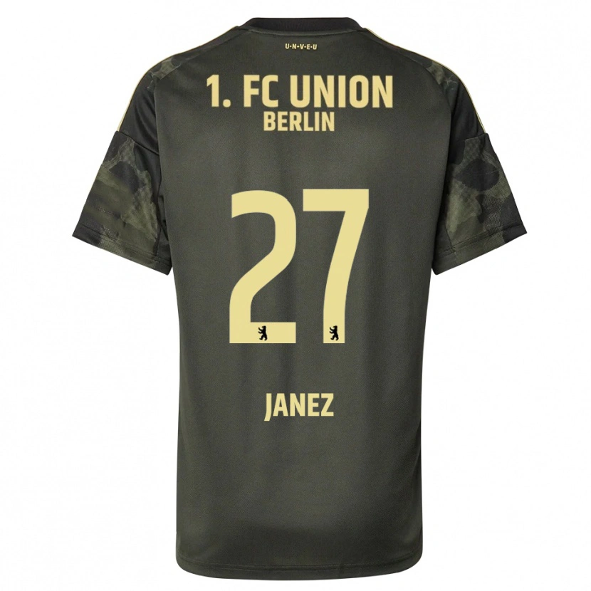 Danxen Femme Maillot Korina Janež #27 Vert Foncé Noir Tenues Extérieur 2025/26 T-Shirt