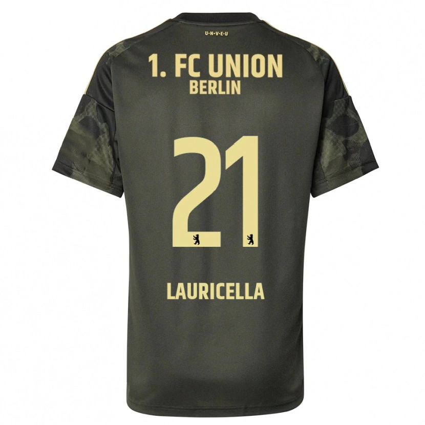 Danxen Femme Maillot Guiseppe Lauricella #21 Vert Foncé Noir Tenues Extérieur 2025/26 T-Shirt