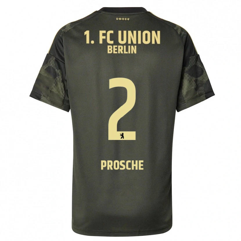 Danxen Femme Maillot Leon Prosche #2 Vert Foncé Noir Tenues Extérieur 2025/26 T-Shirt