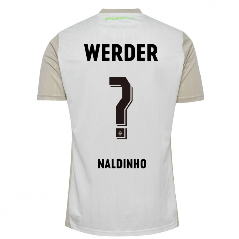 Danxen Femme Maillot Naldinho #0 Blanc Noir Tenues Extérieur 2025/26 T-Shirt