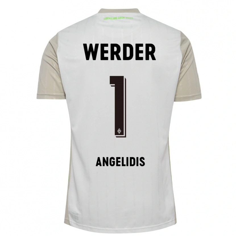 Danxen Femme Maillot Spyros Angelidis #1 Blanc Noir Tenues Extérieur 2025/26 T-Shirt