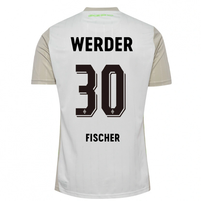 Danxen Femme Maillot Vanessa Fischer #30 Blanc Noir Tenues Extérieur 2025/26 T-Shirt