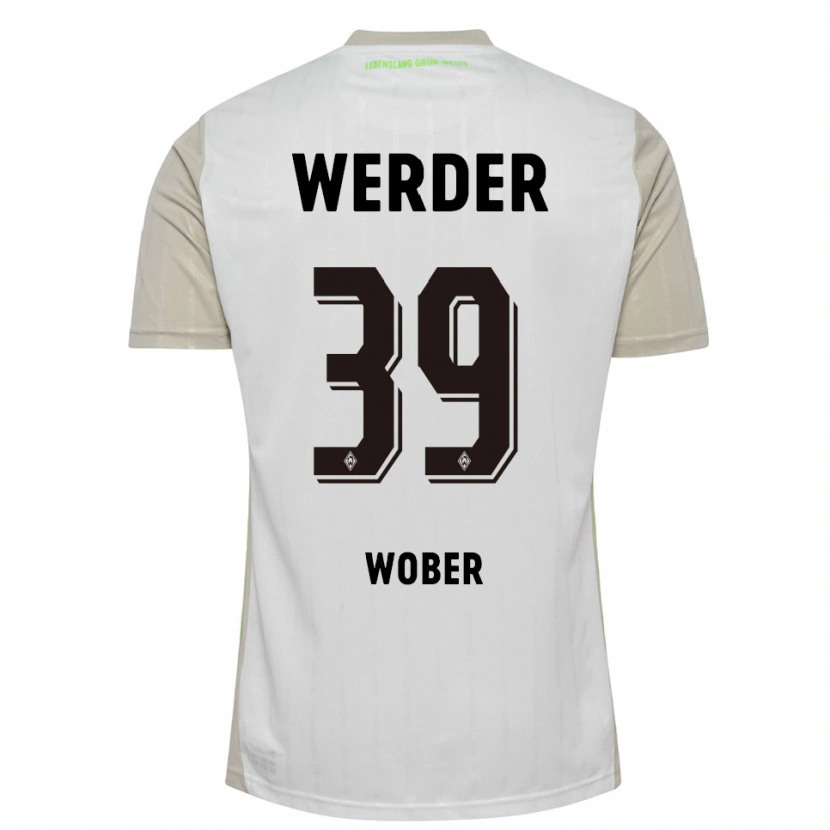 Danxen Femme Maillot Maximilian Wöber #39 Blanc Noir Tenues Extérieur 2025/26 T-Shirt