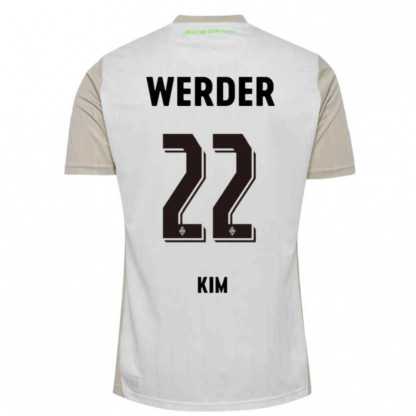 Danxen Femme Maillot Min-Je Kim #22 Blanc Noir Tenues Extérieur 2025/26 T-Shirt