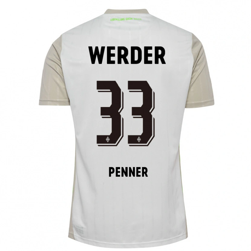 Danxen Femme Maillot Maria Penner #33 Blanc Noir Tenues Extérieur 2025/26 T-Shirt