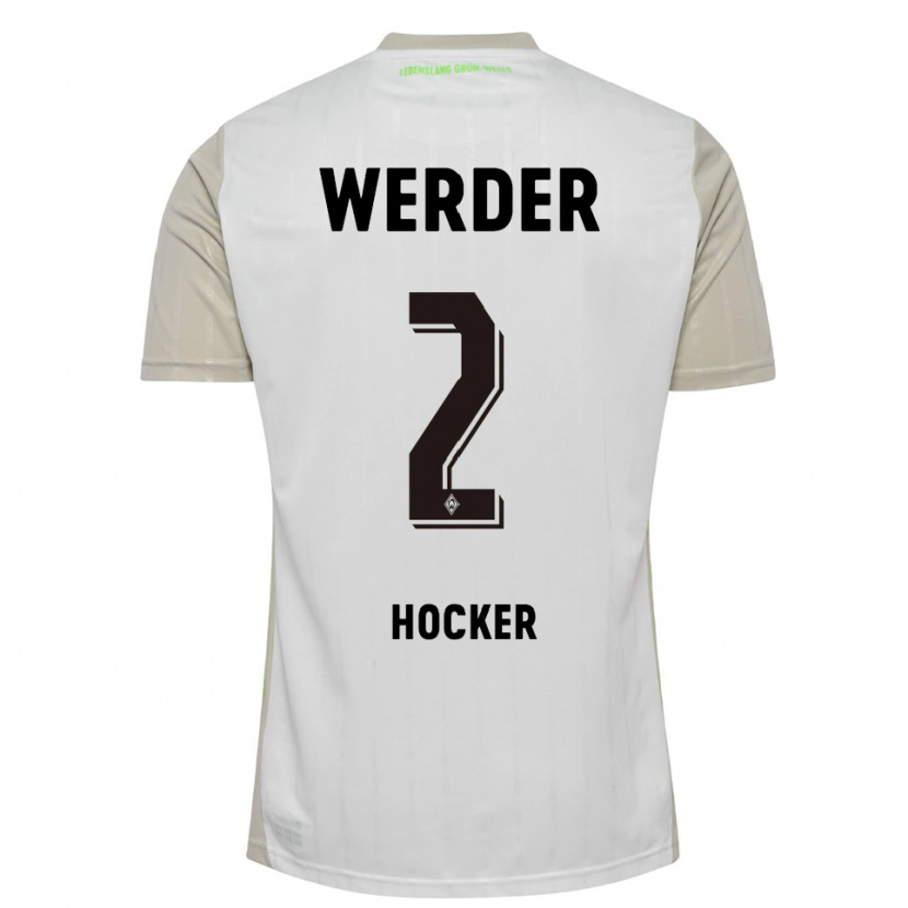 Danxen Femme Maillot Luca Höcker #2 Blanc Noir Tenues Extérieur 2025/26 T-Shirt