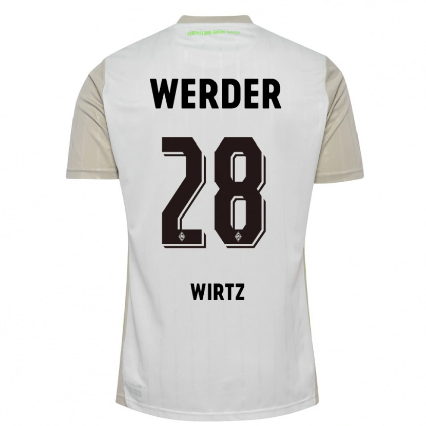 Danxen Femme Maillot Juliane Wirtz #28 Blanc Noir Tenues Extérieur 2025/26 T-Shirt