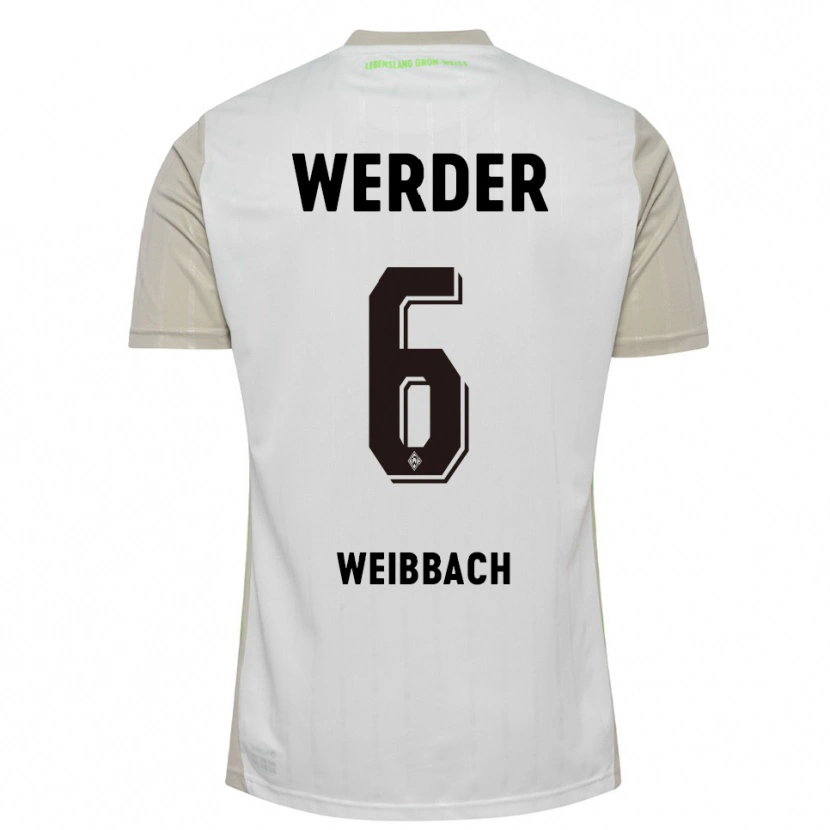 Danxen Femme Maillot Noah Weißbach #6 Blanc Noir Tenues Extérieur 2025/26 T-Shirt