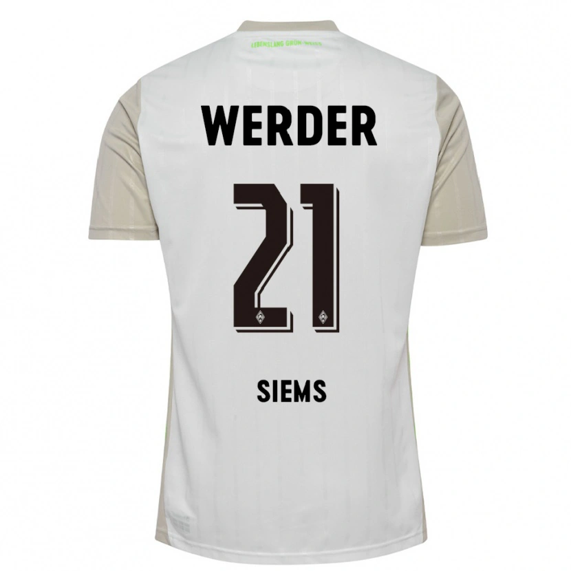 Danxen Femme Maillot Caroline Siems #21 Blanc Noir Tenues Extérieur 2025/26 T-Shirt