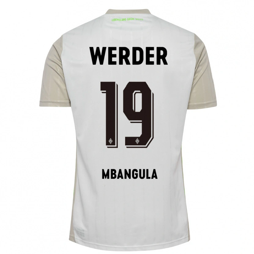 Danxen Femme Maillot Samuel Mbangula #19 Blanc Noir Tenues Extérieur 2025/26 T-Shirt