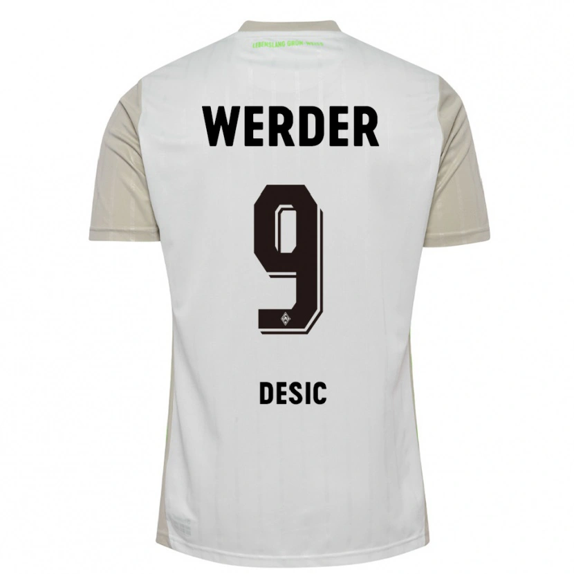 Danxen Femme Maillot Medina Desic #9 Blanc Noir Tenues Extérieur 2025/26 T-Shirt