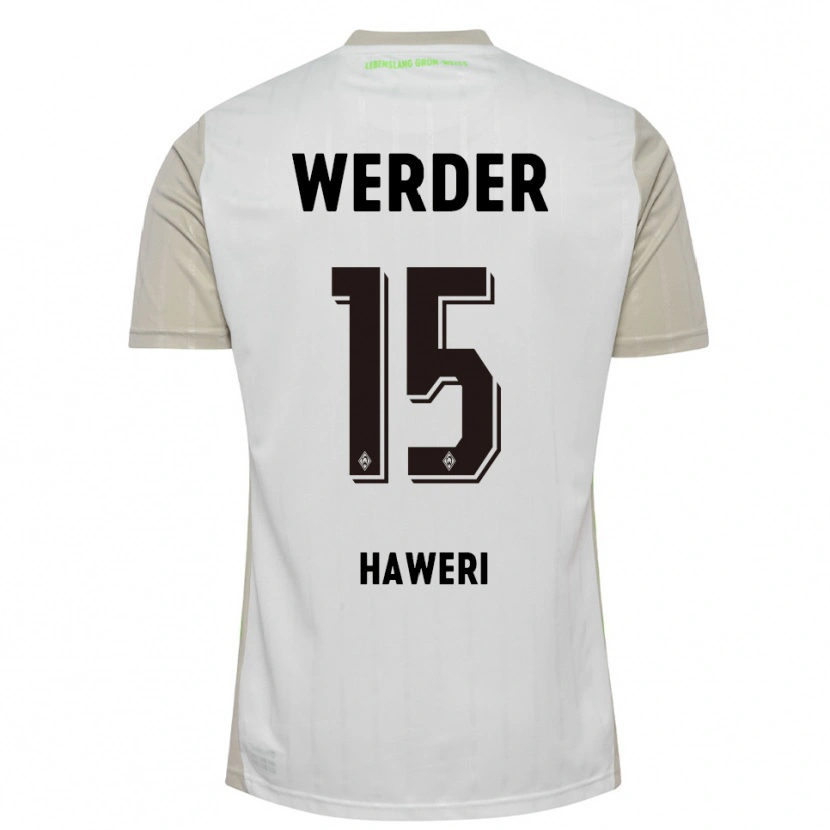Danxen Femme Maillot Adrian Haweri #15 Blanc Noir Tenues Extérieur 2025/26 T-Shirt