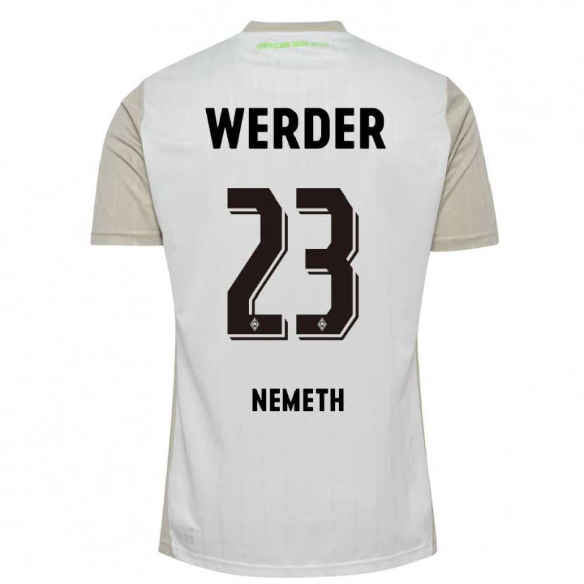 Danxen Femme Maillot Hanna Nemeth #23 Blanc Noir Tenues Extérieur 2025/26 T-Shirt