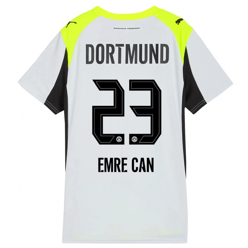 Danxen Femme Maillot Emre Can #23 Jaune Fluorescent Tenues Extérieur 2025/26 T-Shirt