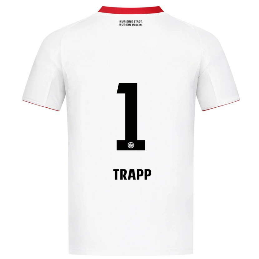 Danxen Femme Maillot Kevin Trapp #1 Blanc Rouge Tenues Extérieur 2025/26 T-Shirt
