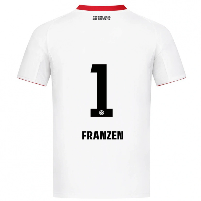 Danxen Femme Maillot Marlon Franzen #1 Blanc Rouge Tenues Extérieur 2025/26 T-Shirt