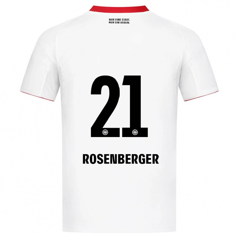 Danxen Femme Maillot Robin Rosenberger #21 Blanc Rouge Tenues Extérieur 2025/26 T-Shirt