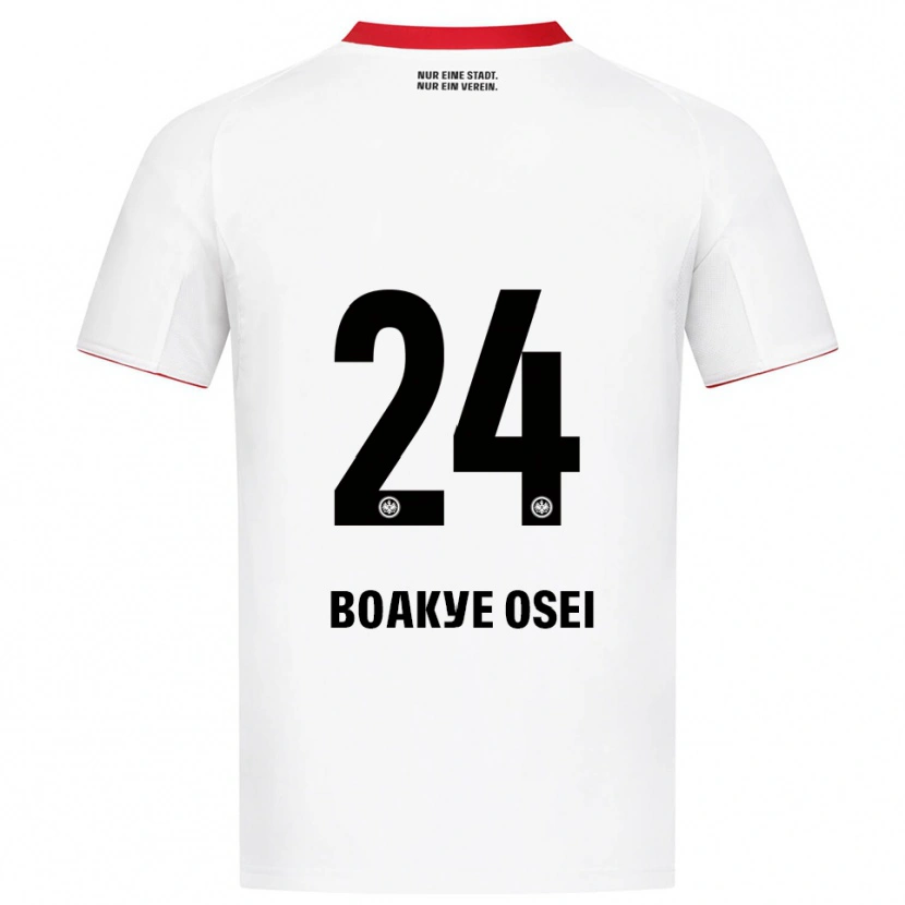 Danxen Femme Maillot Derek Boakye Osei #24 Blanc Rouge Tenues Extérieur 2025/26 T-Shirt