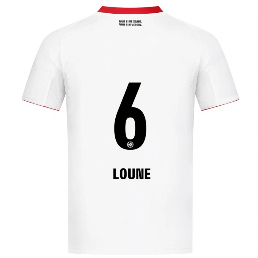 Danxen Femme Maillot Adam Loune #6 Blanc Rouge Tenues Extérieur 2025/26 T-Shirt