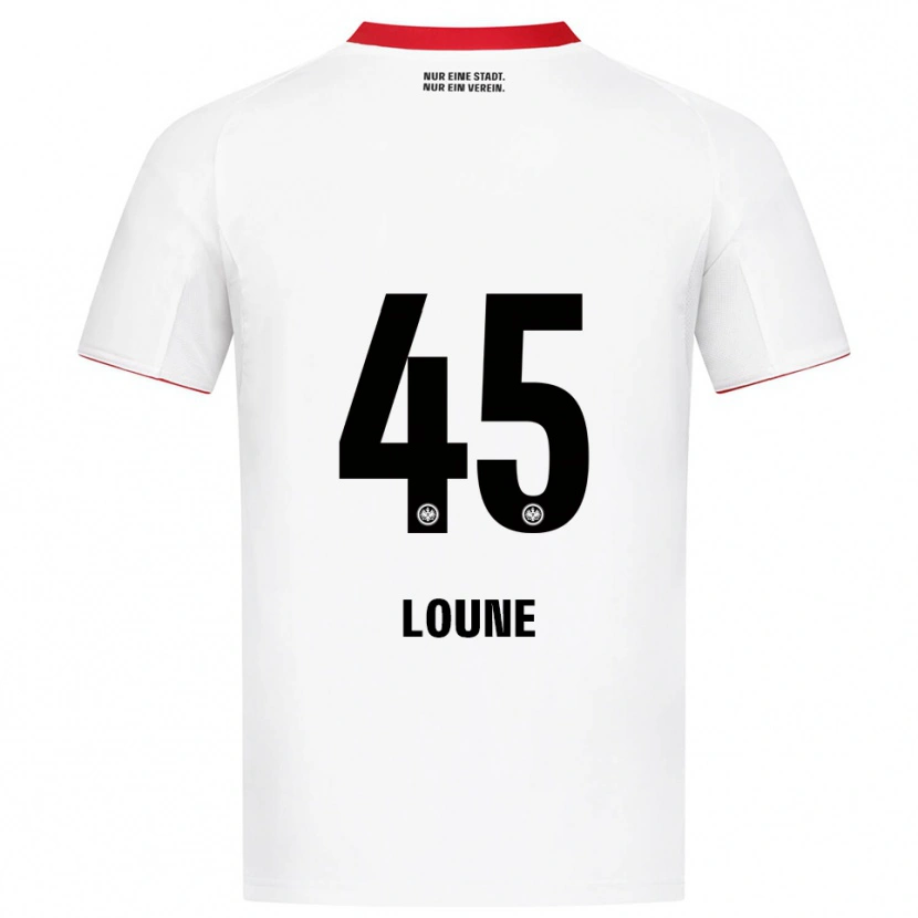 Danxen Femme Maillot Mehdi Loune #45 Blanc Rouge Tenues Extérieur 2025/26 T-Shirt