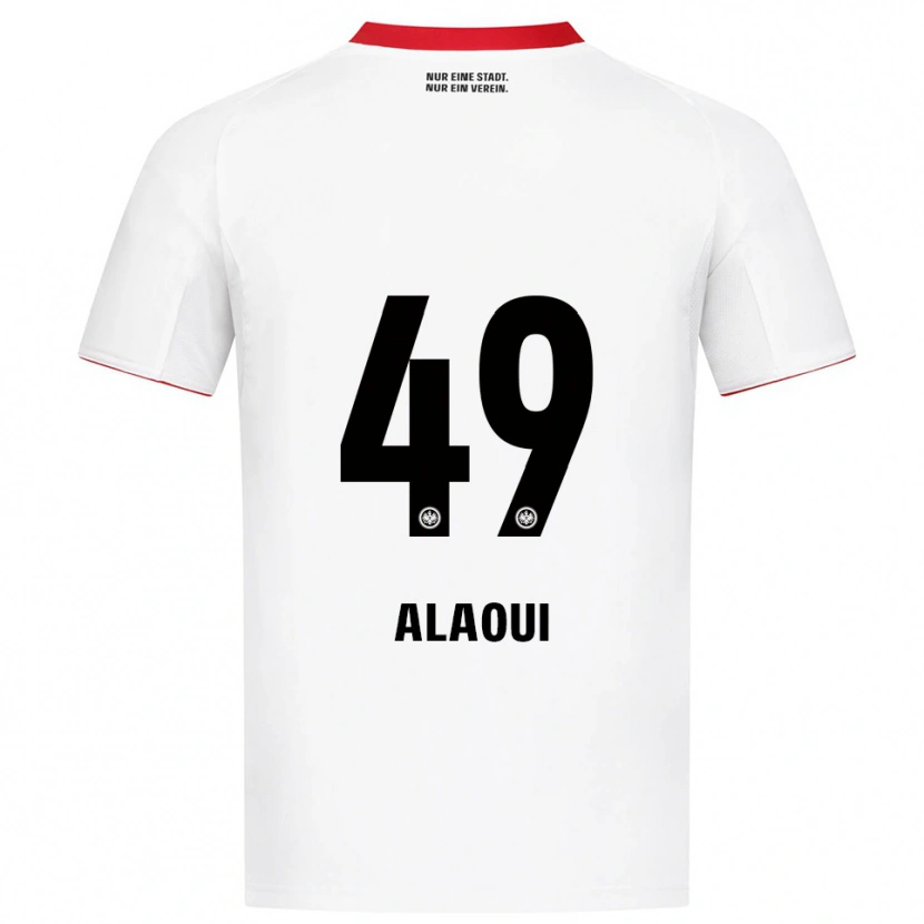 Danxen Femme Maillot Anas Alaoui #49 Blanc Rouge Tenues Extérieur 2025/26 T-Shirt