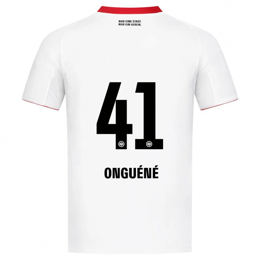 Danxen Femme Maillot Jérôme Onguéné #41 Blanc Rouge Tenues Extérieur 2025/26 T-Shirt